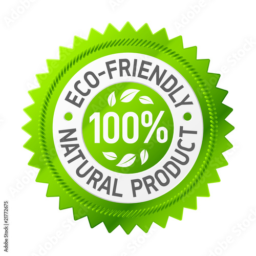 Sign of eco-friendly product. Vector.
