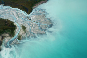 Keuken achterwand Turquoise Rivierdelta Lake Tekapo Nieuw-Zeeland  © JM Fotografie