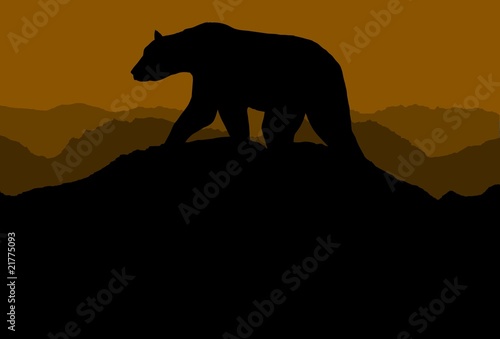 Fototapeta Naklejka Na Ścianę i Meble -  Bear On Horizon