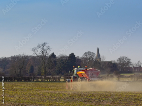 spreading lime photo