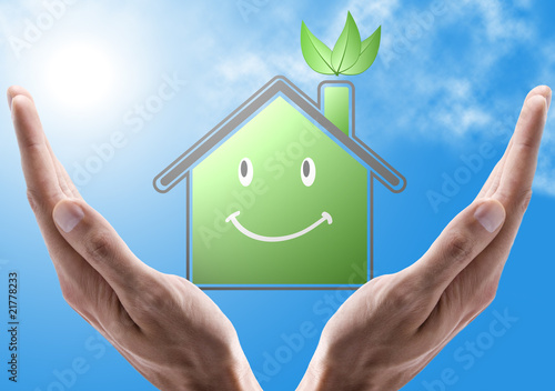 Hausbau - Energiewende Klimawandel Konzept