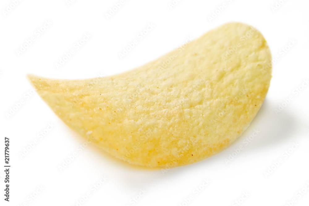 Potato chip isolated on white Potato chip isolated on white