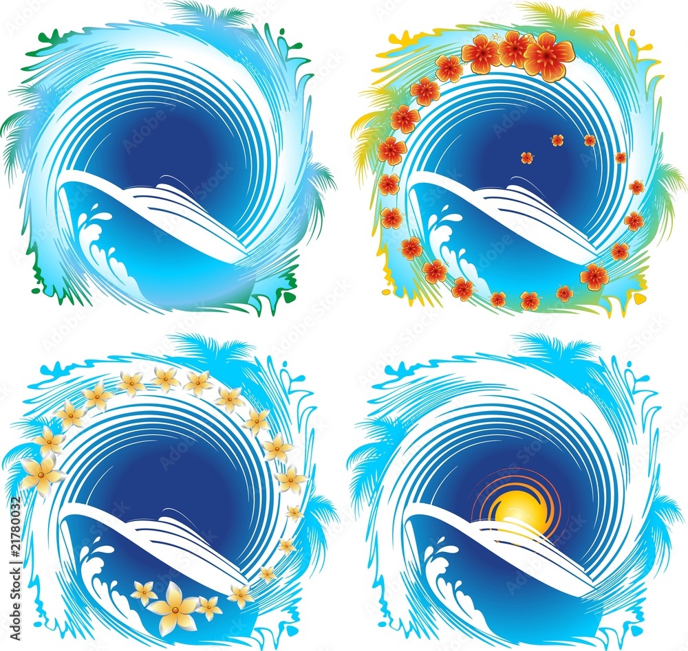 Obraz premium Nave da Crociera Astratta-Vector