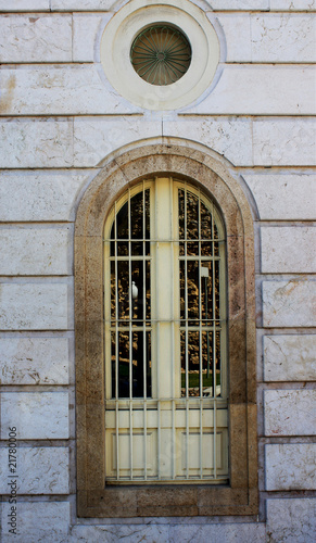 Wooden and glass door © valentina 