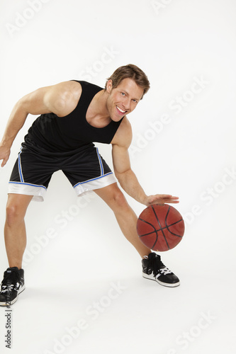 Obraz na płótnie basketball beim dribbeln