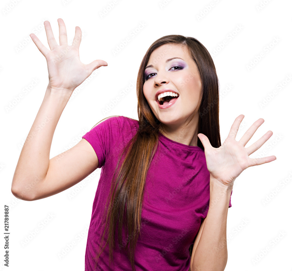 woman with positive facial expression