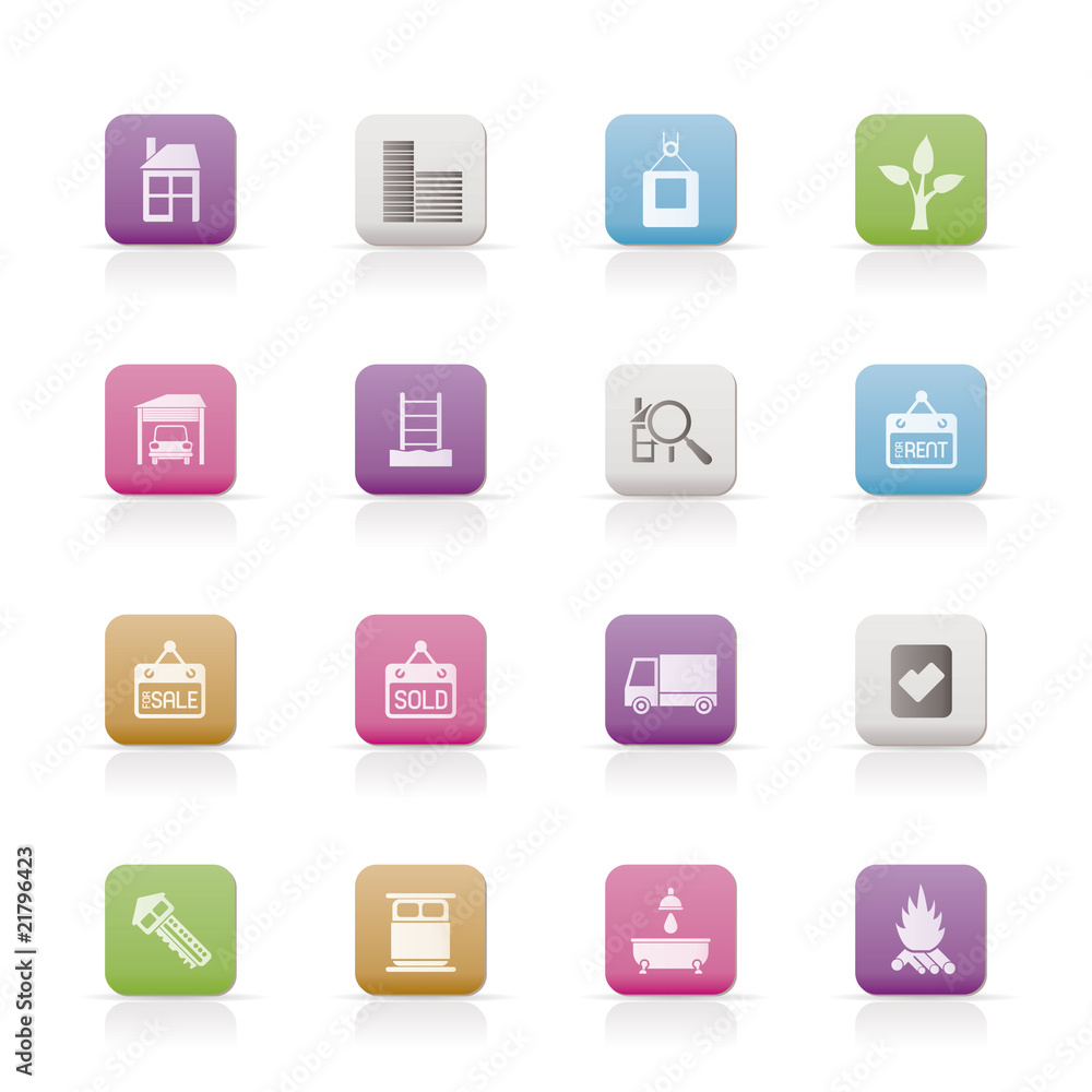 Real Estate and building icons - Vector Icon Set Real Estate and building icons - Vector Icon Set