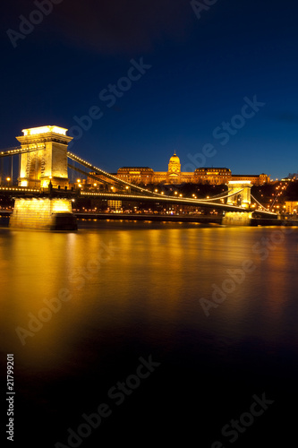 Photography Budapest at night, Danube, Bridge, Hungary