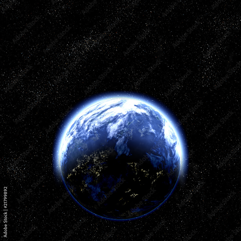 earth planet in space