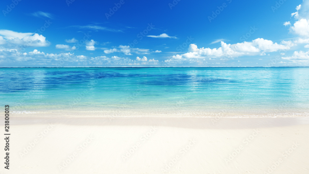 sand and Caribbean sea