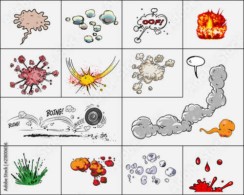 Comic book explosions