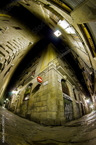 Barcelona's gothic quarter: Sant Honorat and Sant Sever streets #21803216