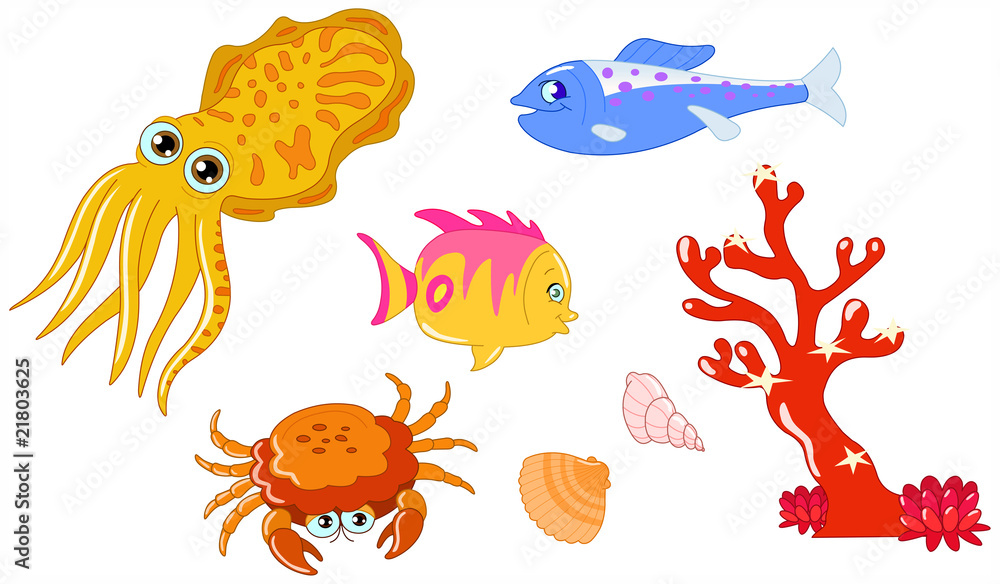 Fototapeta premium Sea creatures 2