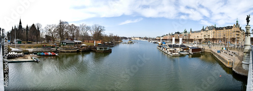 Canvas Print Panorama des berges de Stockholm