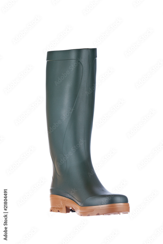 Green rubber boot Green rubber boot