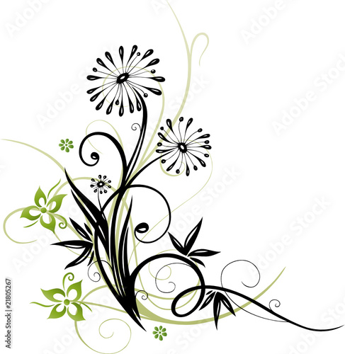 Blume, Blüte, Ranke, filigran, floral, ornamental