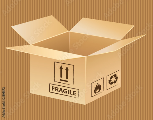 Open cardboard