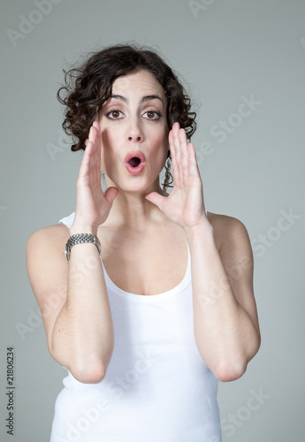 rufende Frau