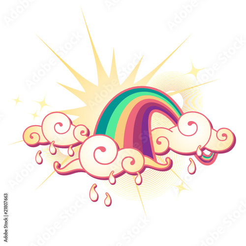 Set of forms for design on a weather theme