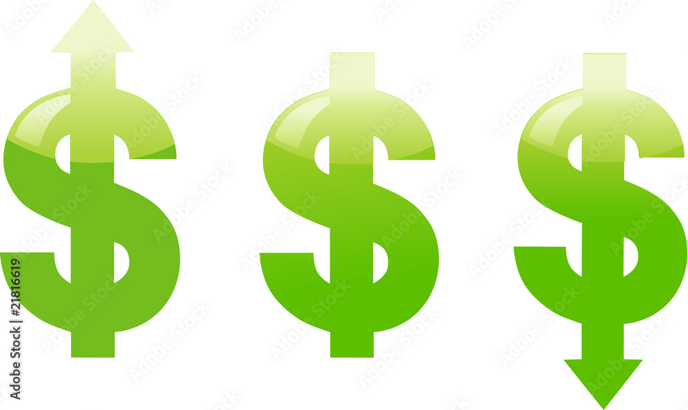 Fototapeta premium Rising and Falling Money