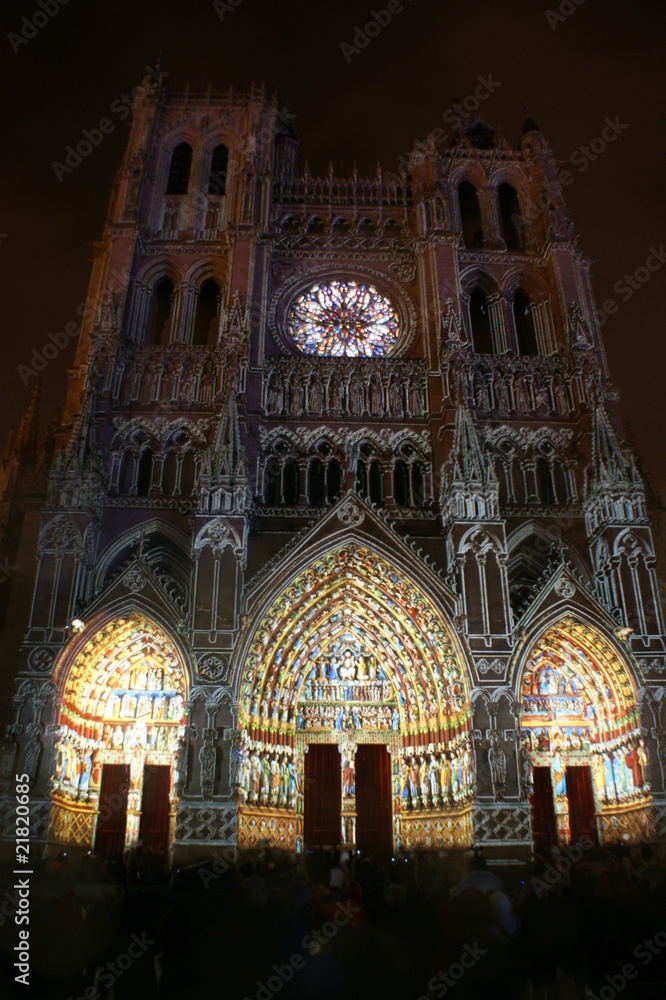 Cathédrale d'Amiens colorisée