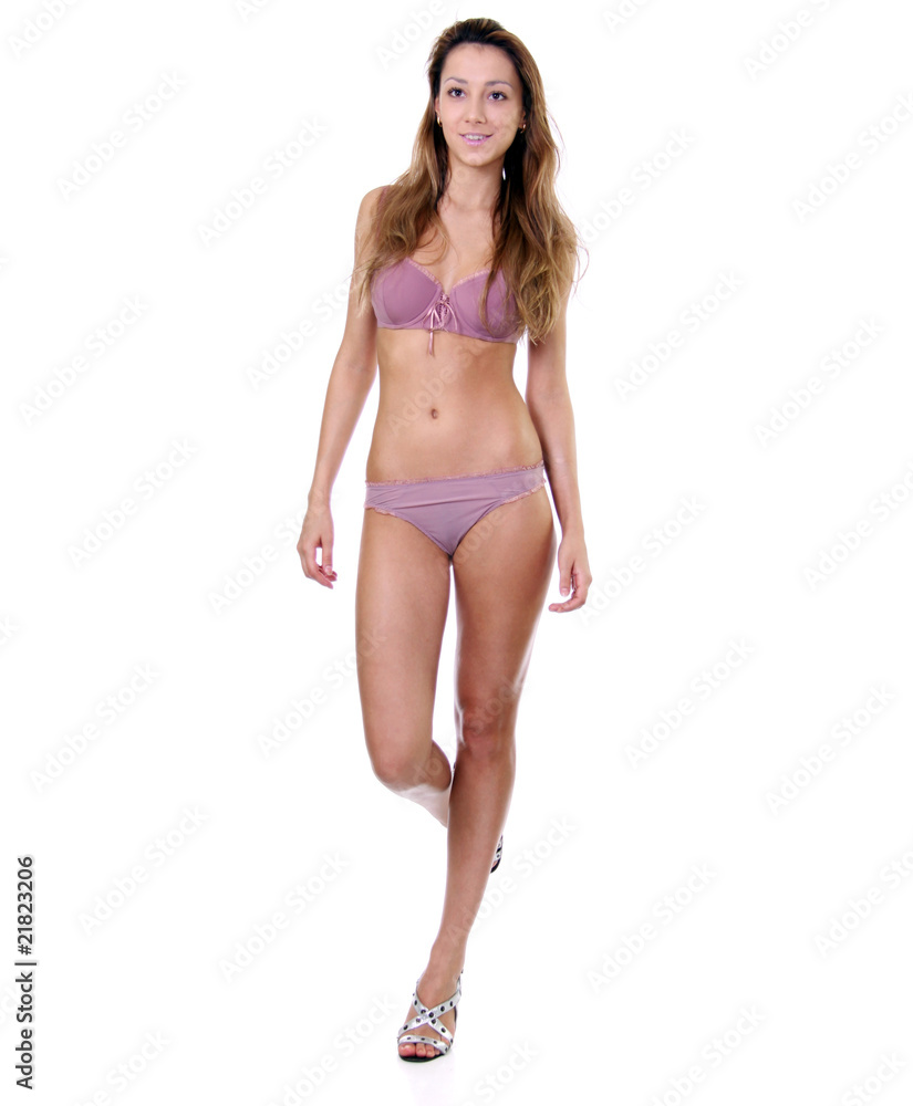 Full length of a beautiful model isolated on white Full length of a beautiful model isolated on white