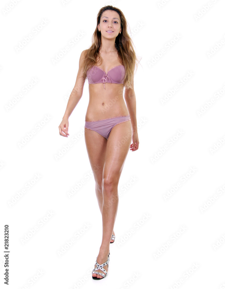 Full length of a beautiful model isolated on white Full length of a beautiful model isolated on white