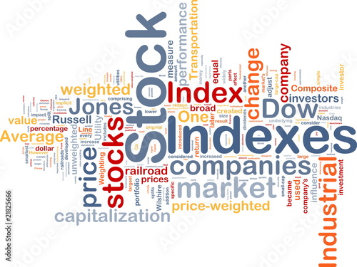 Stock indexes background concept photo