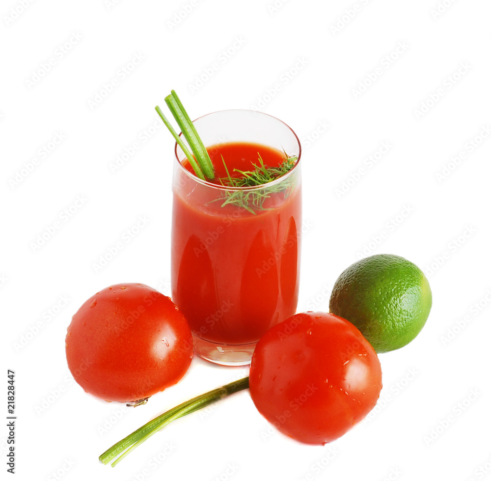 Juice and tomatoes Juice and tomatoes