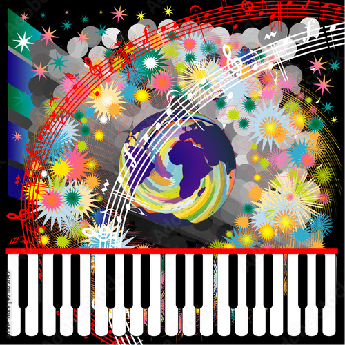 Disc cover, music keyboard
