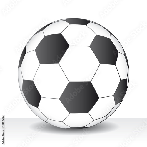 Vector soccer game ball isolated on white background