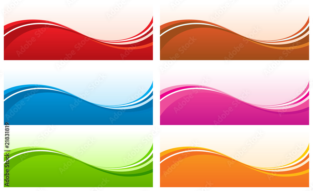 Naklejka premium Abstract Wave Backgrounds