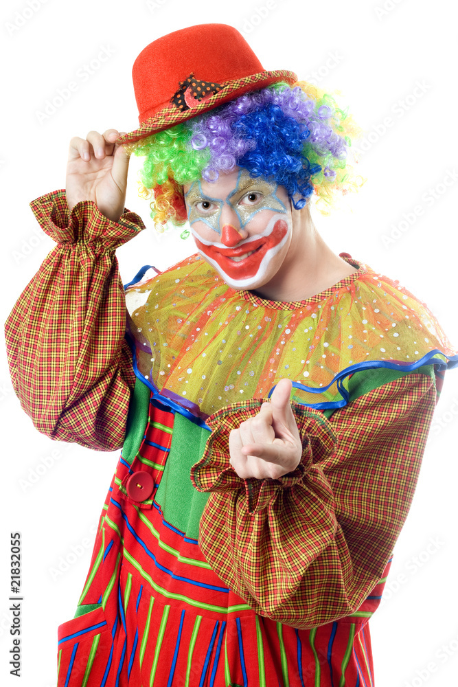 Portrait of a playful clown