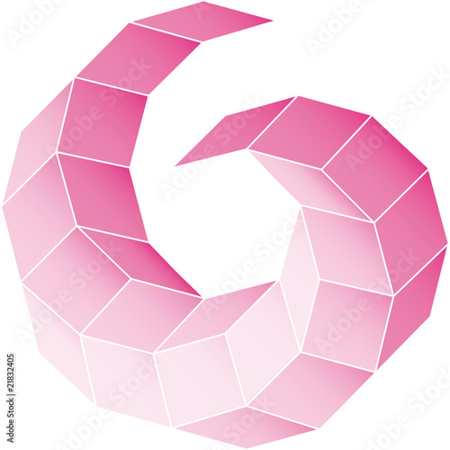 polyhedral figure of a star with gradient vector 3D.