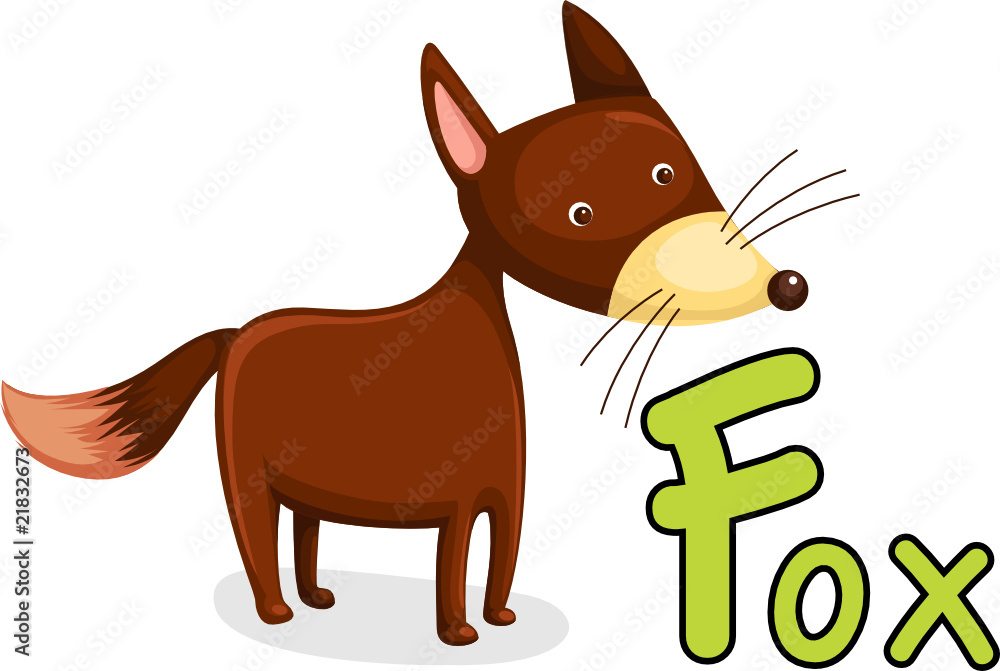 animal alphabet F for fox