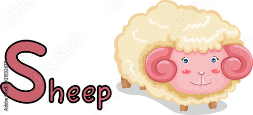 animal alphabet S for sheep