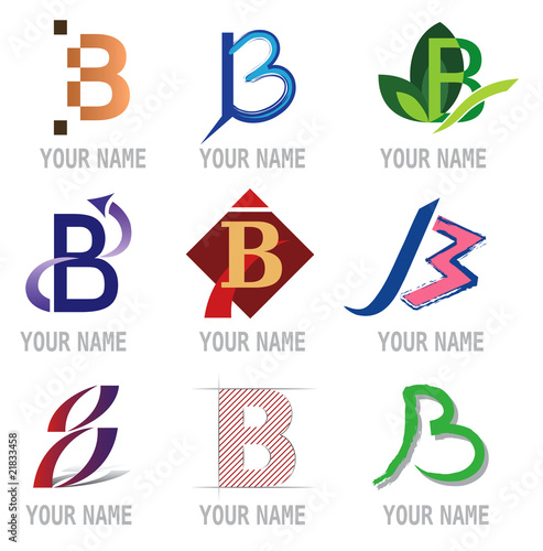 Ensemble d'Icones pour Design Logo - Lettre B