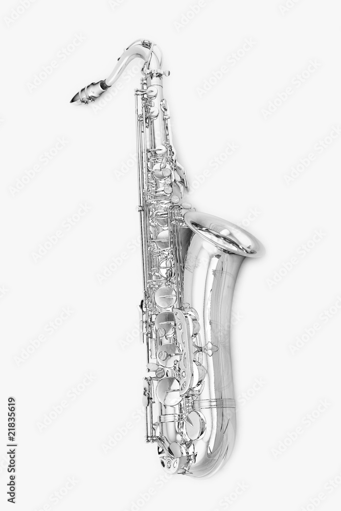 Naklejka premium Saxophon in Silber