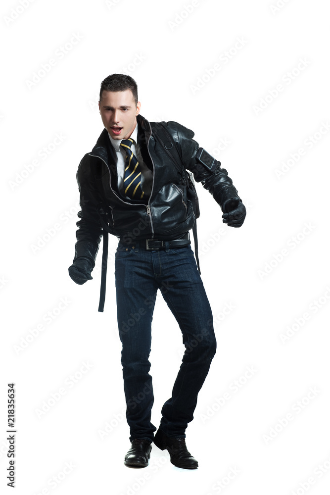 handsome cool young man handsome cool young man
