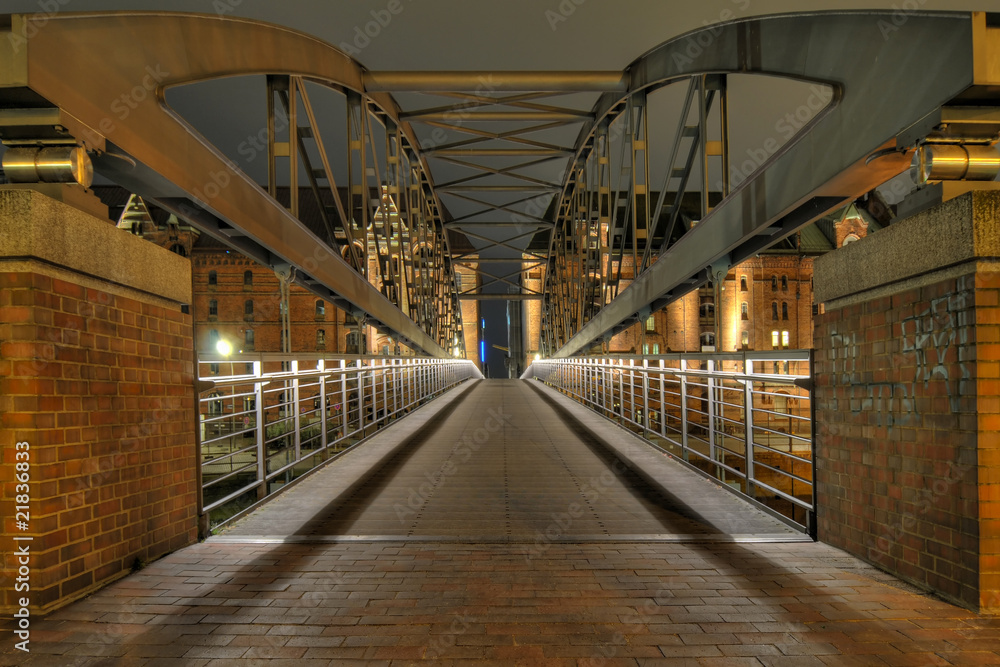 Obraz premium Die Kibbelstegbrücken zur Hamburger Hafencity