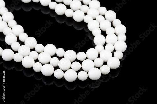 white beads
