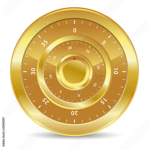 gold combination lock for safe values