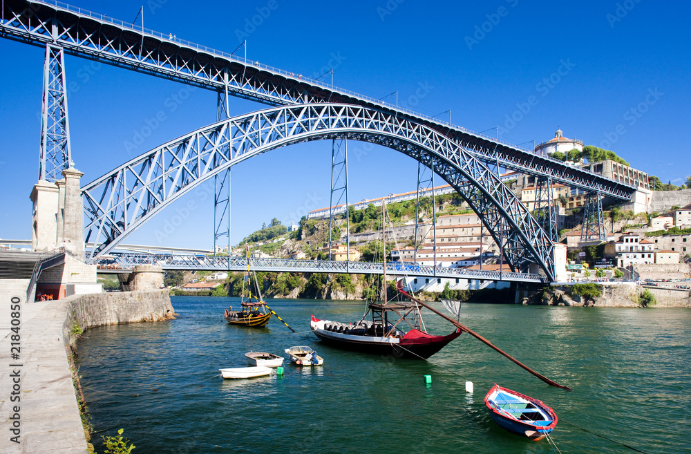 Naklejka premium Dom Luis I Bridge, Porto, Prowincja Douro, Portugalia