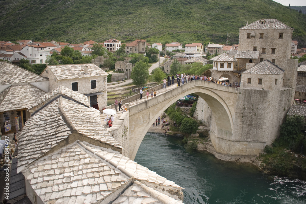 old mostar bridge in bosnia and herzegovina