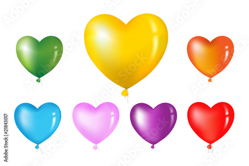 Colorful Heart Shape Balloons