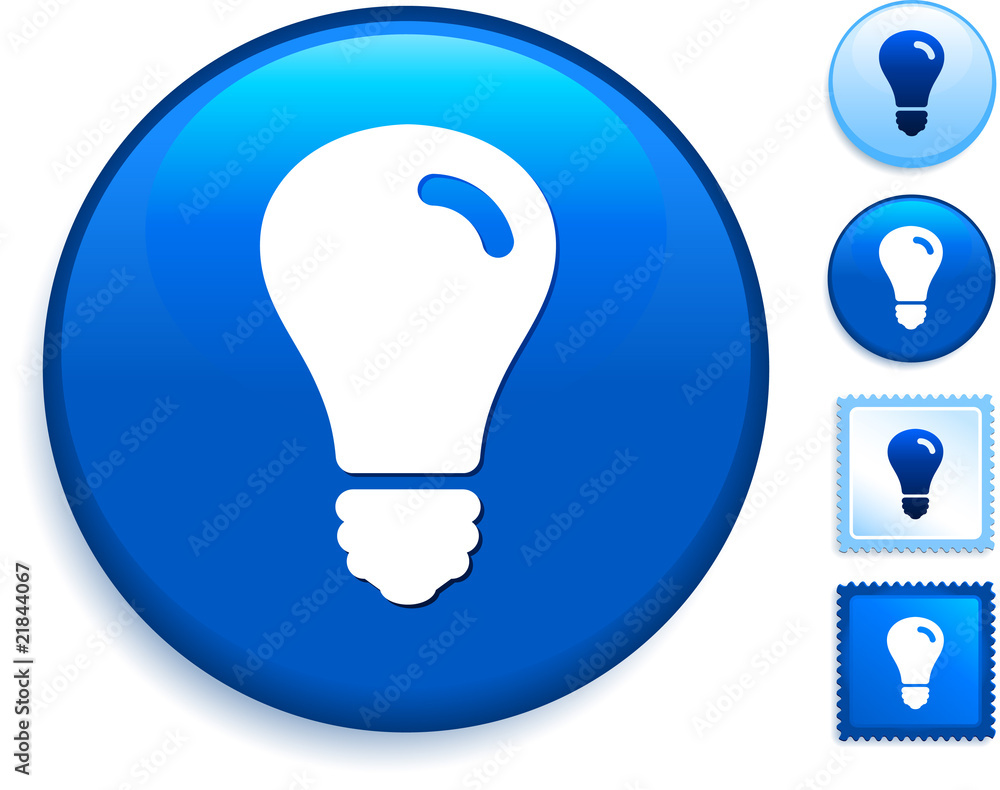 Light Bulb Icon on Internet Button Light Bulb Icon on Internet Button