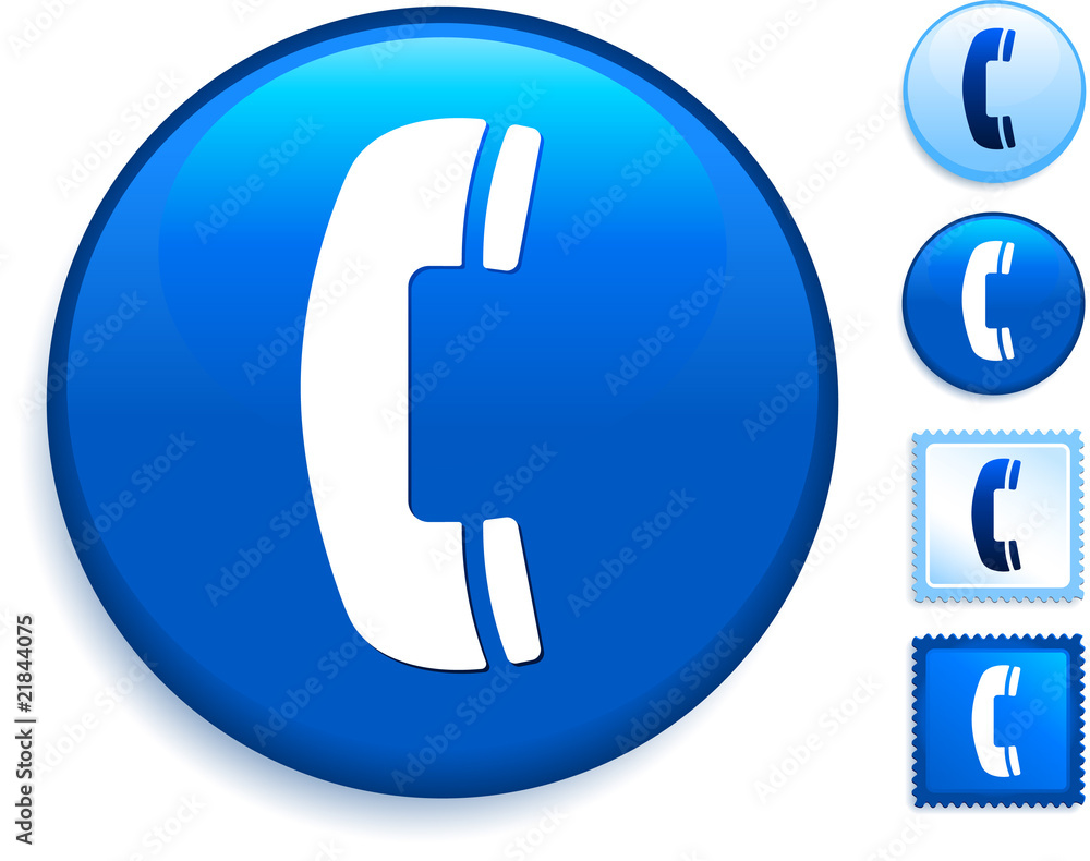 Phone Icon on Internet Button Phone Icon on Internet Button