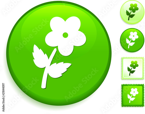 Flower Icon on Internet Button
