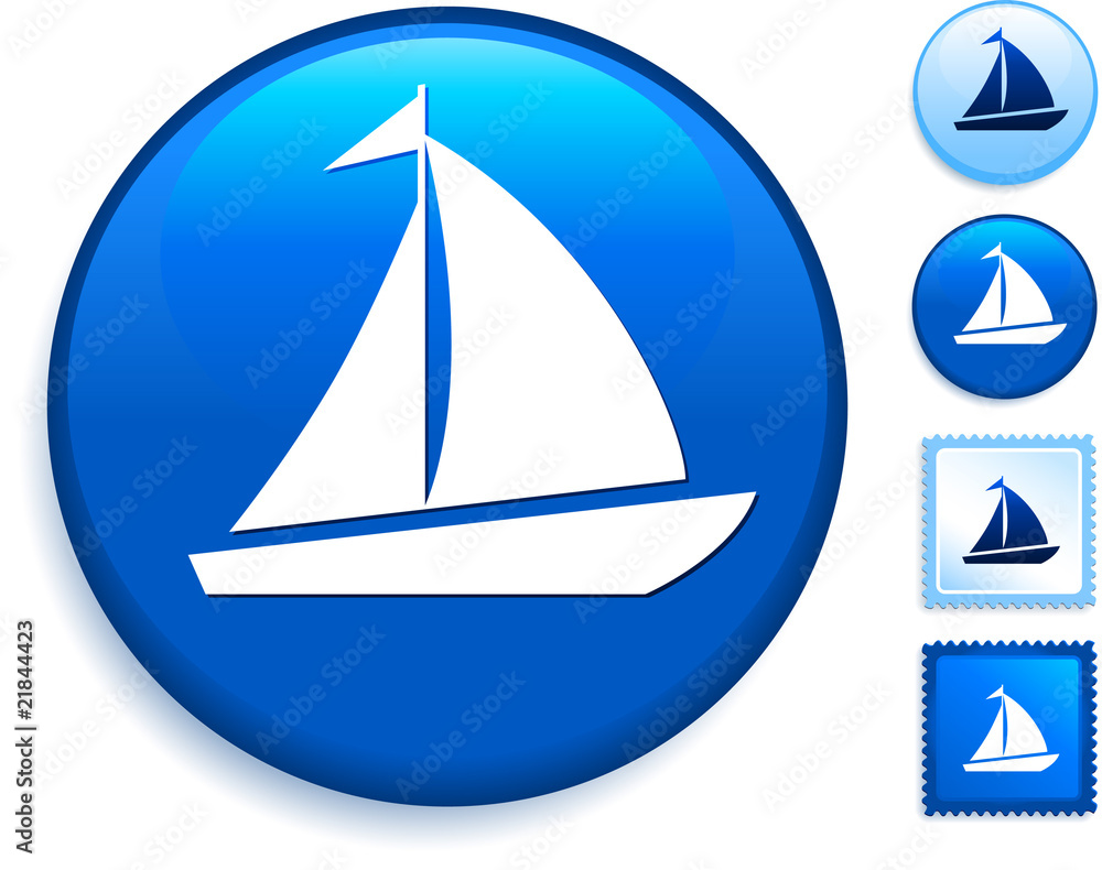 Sailboat Icon on Internet Button