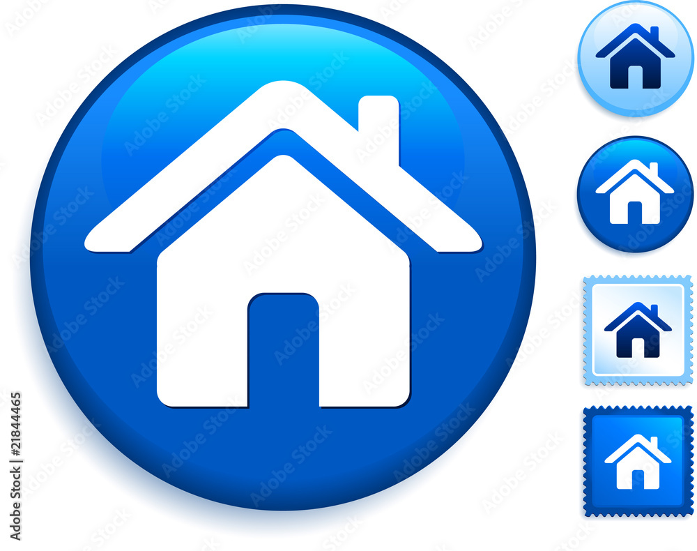 Home Icon on Internet Button Home Icon on Internet Button